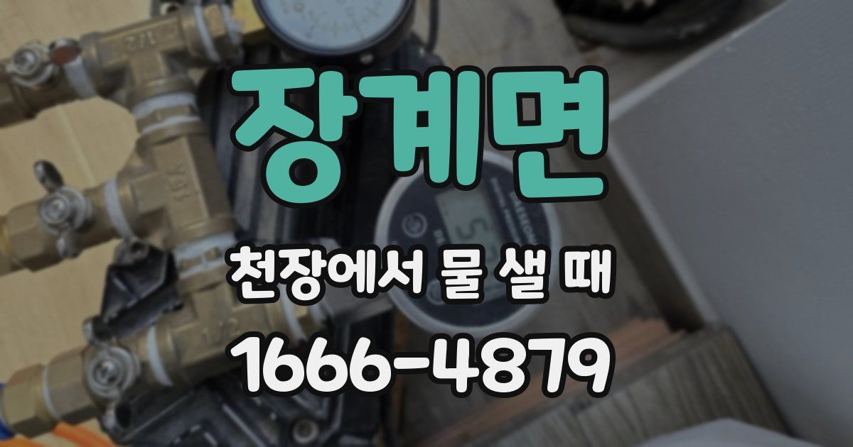 장계면 천장에서 물 샐 때