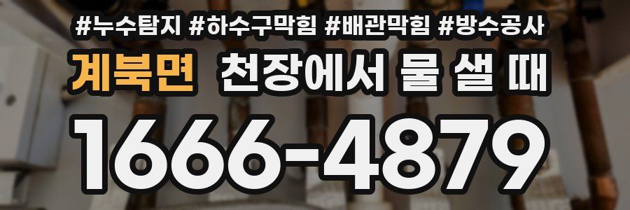계북면 천장에서 물 샐 때