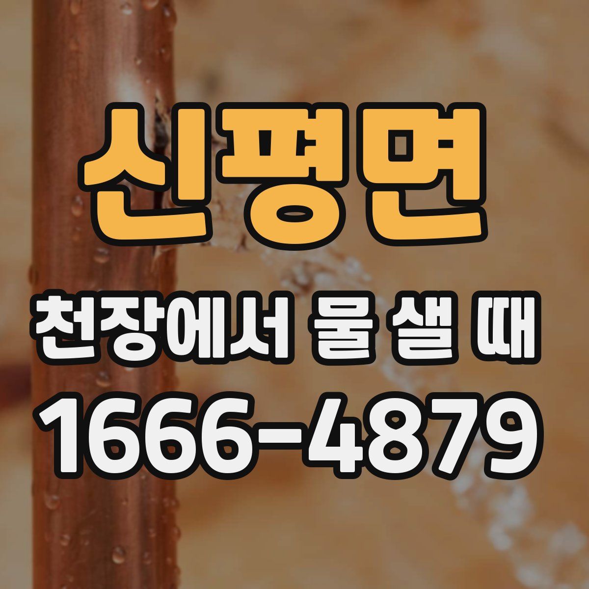 신평면 천장에서 물 샐 때