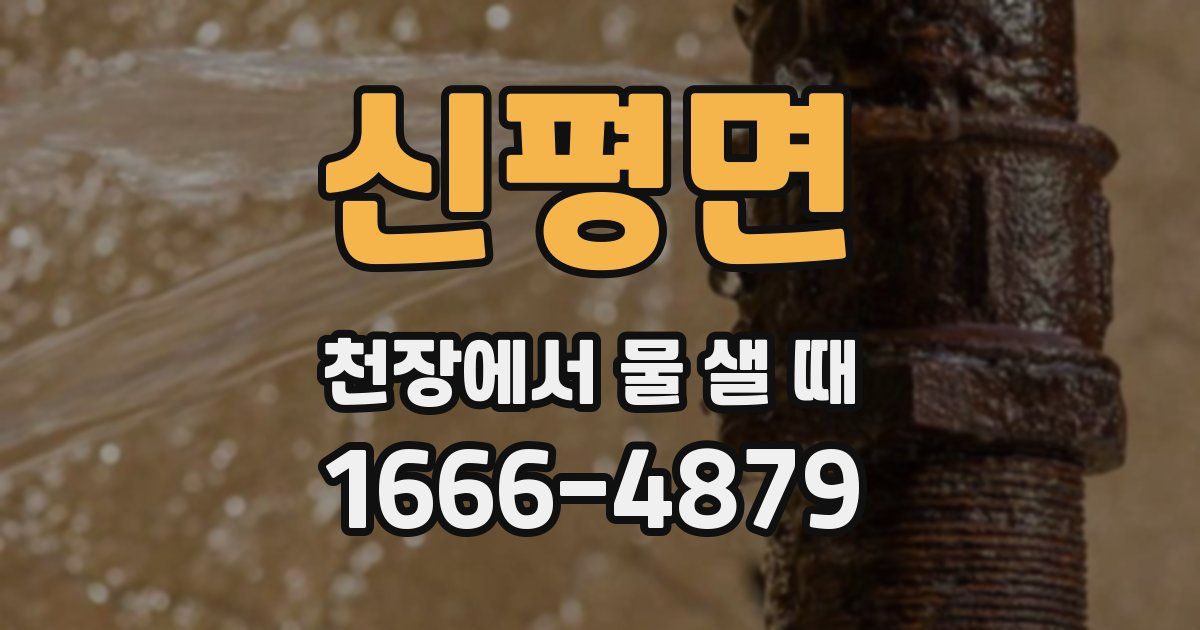 신평면 천장에서 물 샐 때