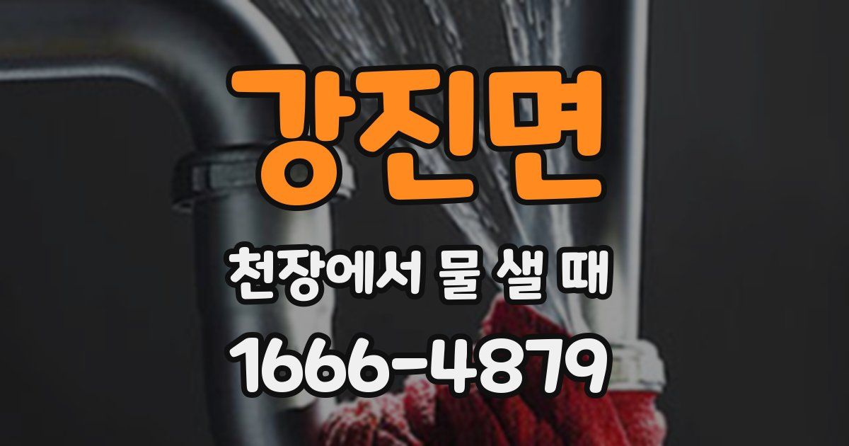 강진면 천장에서 물 샐 때