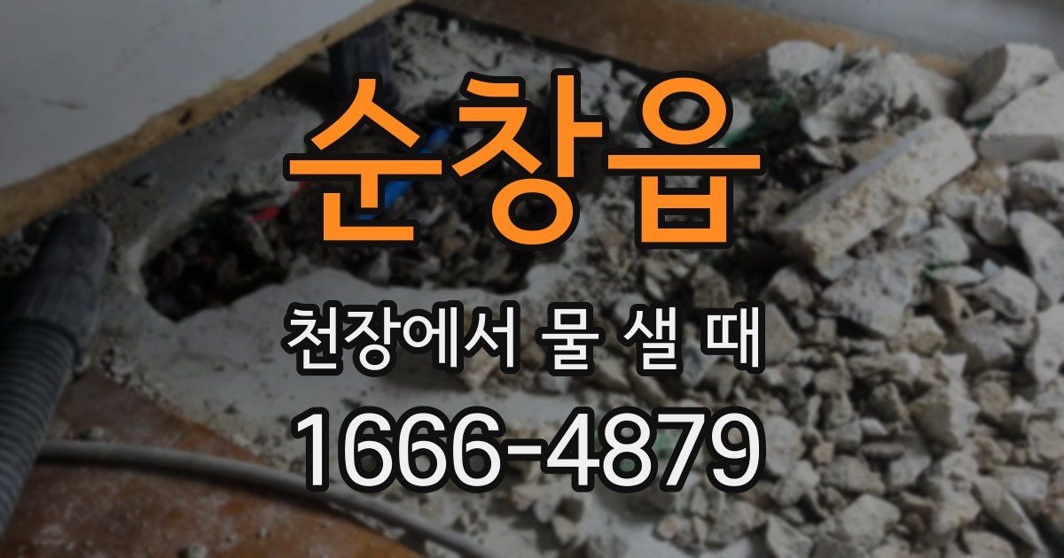 순창읍 천장에서 물 샐 때