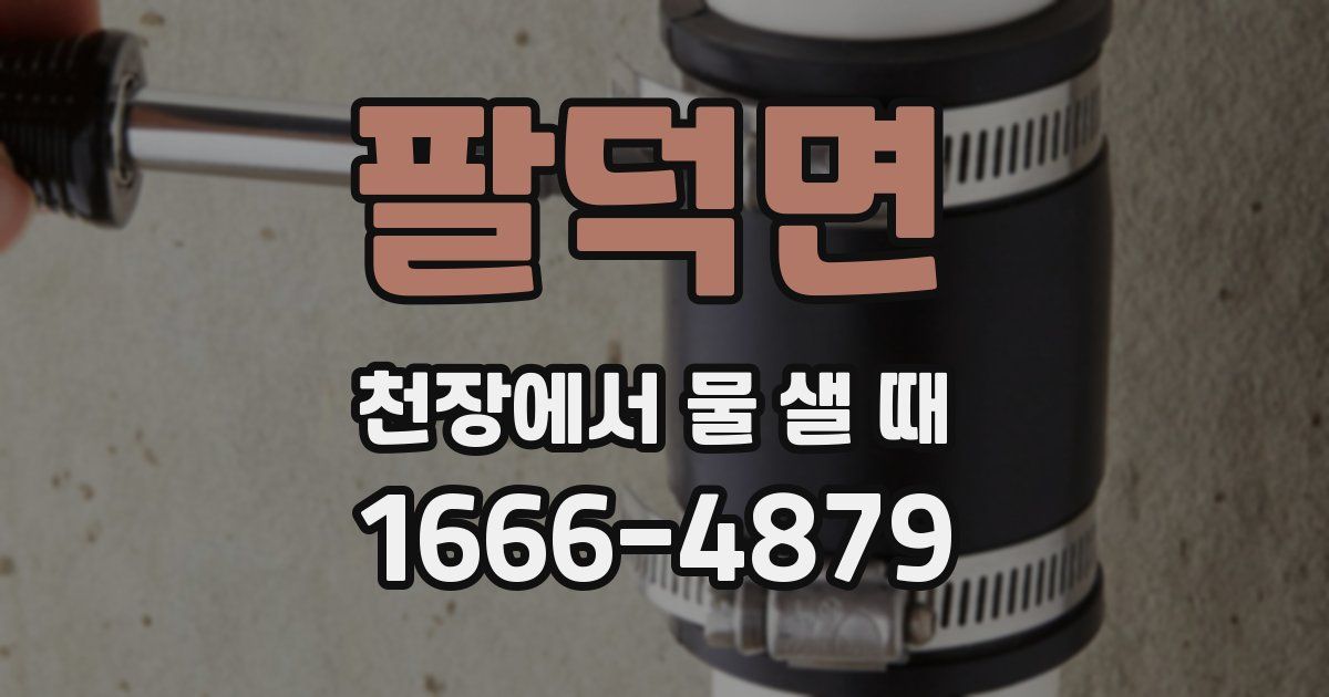 팔덕면 천장에서 물 샐 때