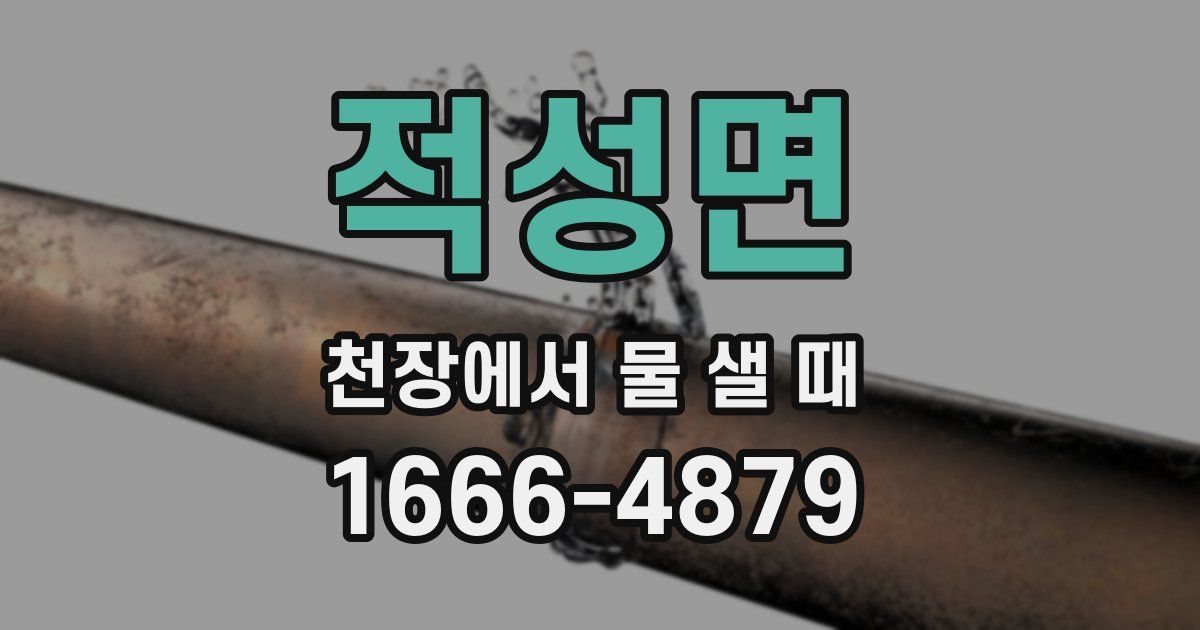 적성면 천장에서 물 샐 때