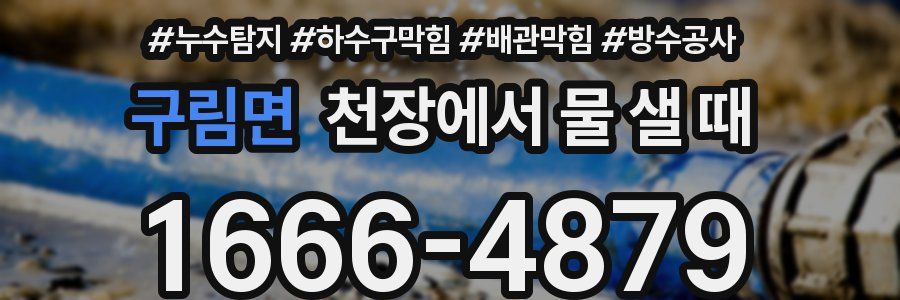 구림면 천장에서 물 샐 때