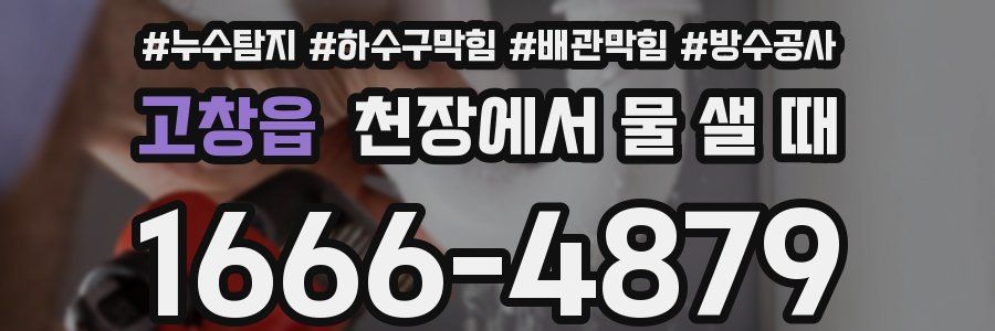 고창읍 천장에서 물 샐 때