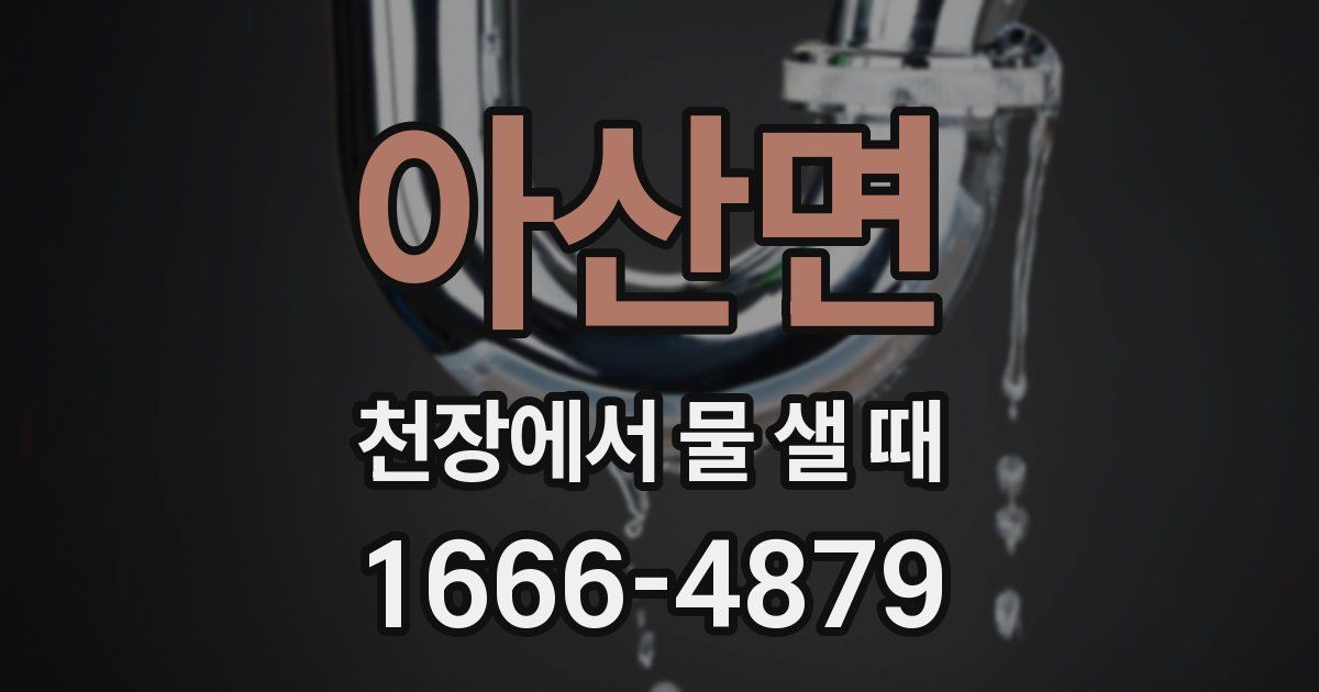 아산면 천장에서 물 샐 때