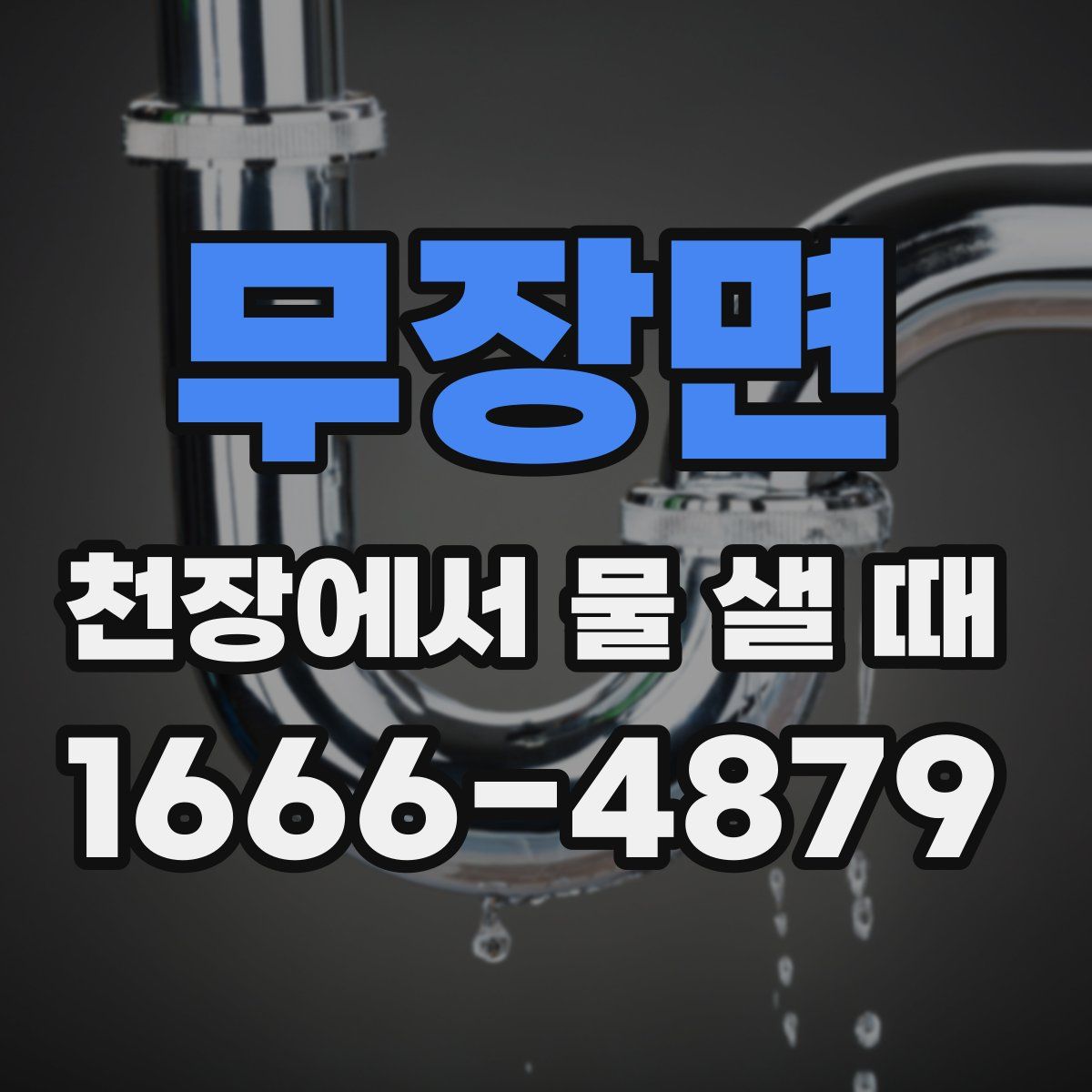 무장면 천장에서 물 샐 때