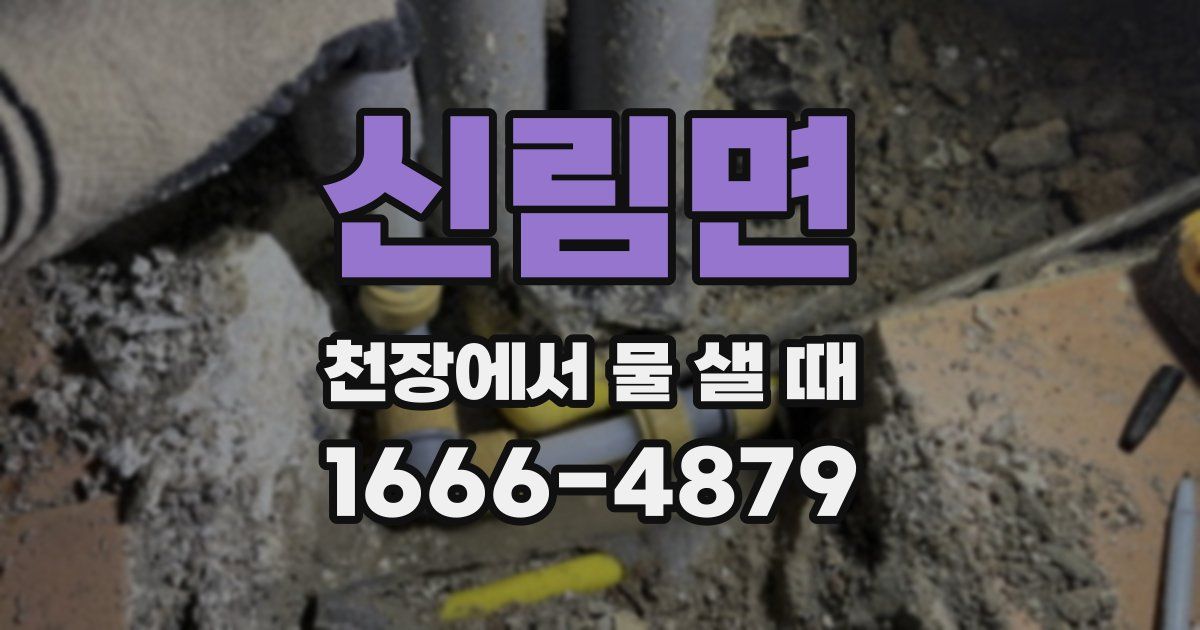 신림면 천장에서 물 샐 때
