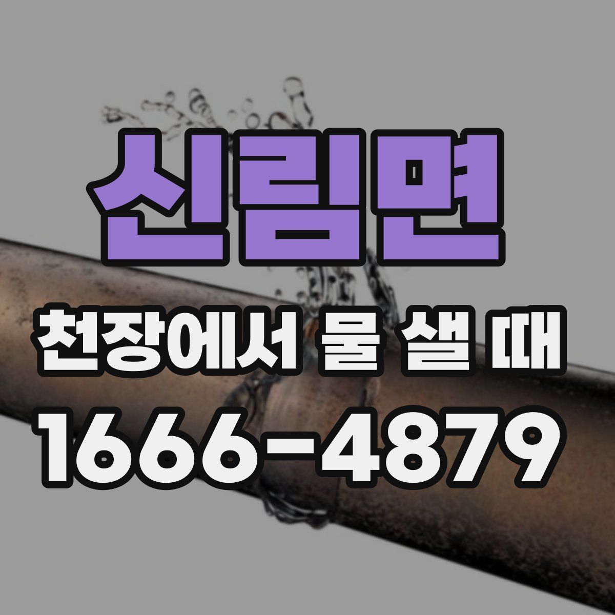 신림면 천장에서 물 샐 때