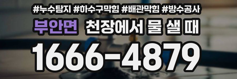 부안면 천장에서 물 샐 때