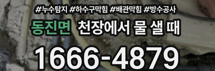 동진면 천장에서 물 샐 때