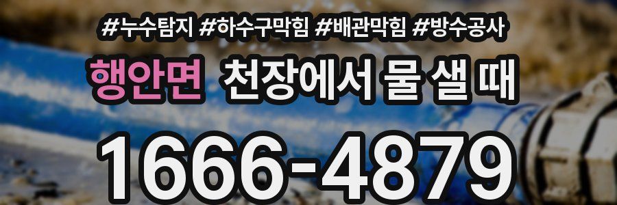 행안면 천장에서 물 샐 때
