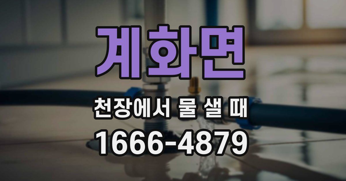 계화면 천장에서 물 샐 때