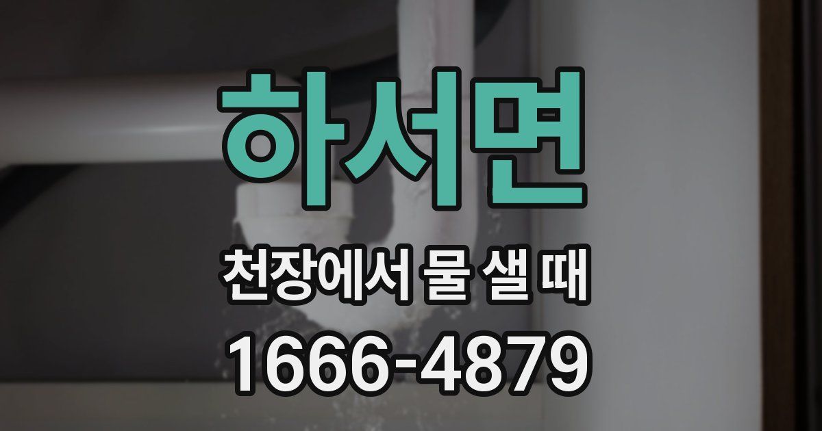하서면 천장에서 물 샐 때