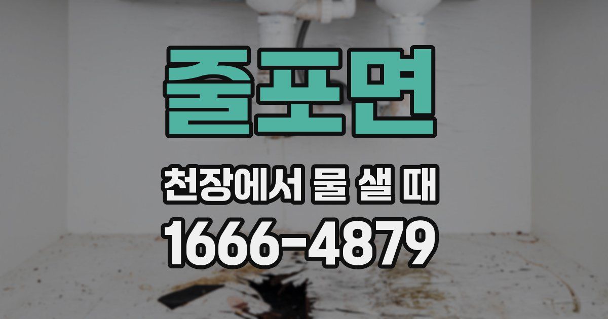 줄포면 천장에서 물 샐 때