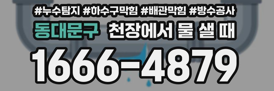 동대문구 천장에서 물 샐 때