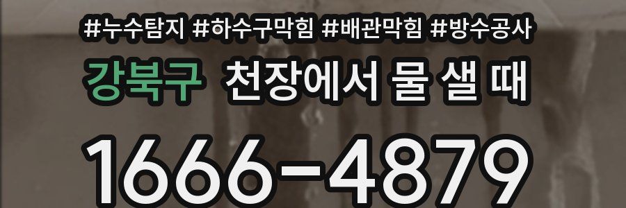 강북구 천장에서 물 샐 때