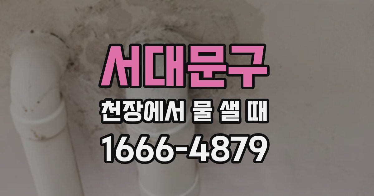 서대문구 천장에서 물 샐 때