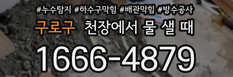 구로구 천장에서 물 샐 때