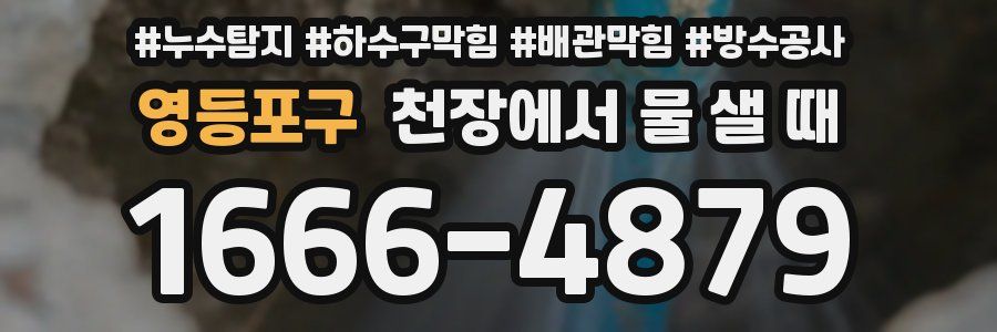 영등포구 천장에서 물 샐 때