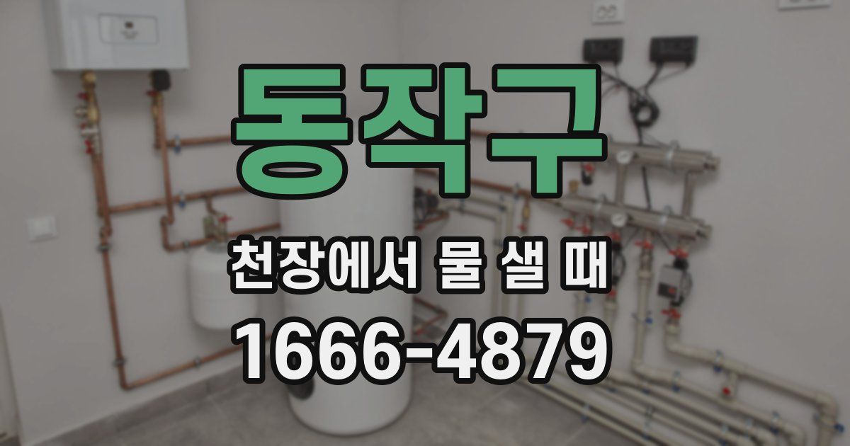 동작구 천장에서 물 샐 때