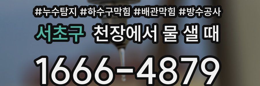 서초구 천장에서 물 샐 때