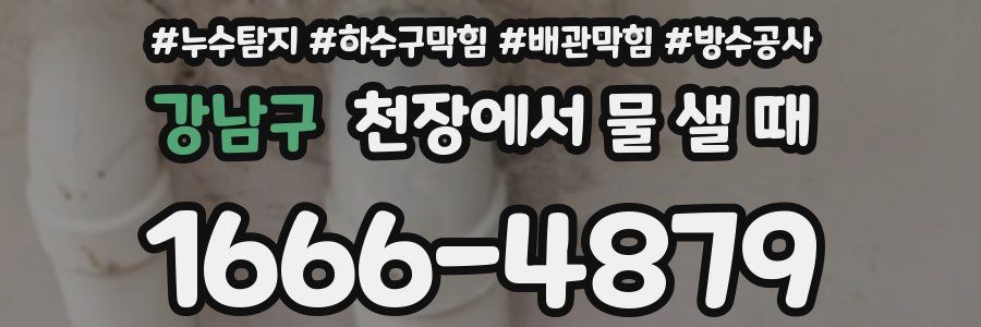강남구 천장에서 물 샐 때