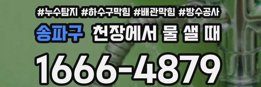 송파구 천장에서 물 샐 때