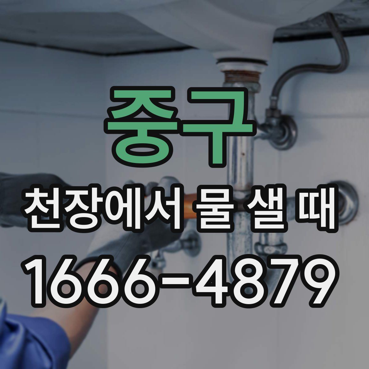 중구 천장에서 물 샐 때