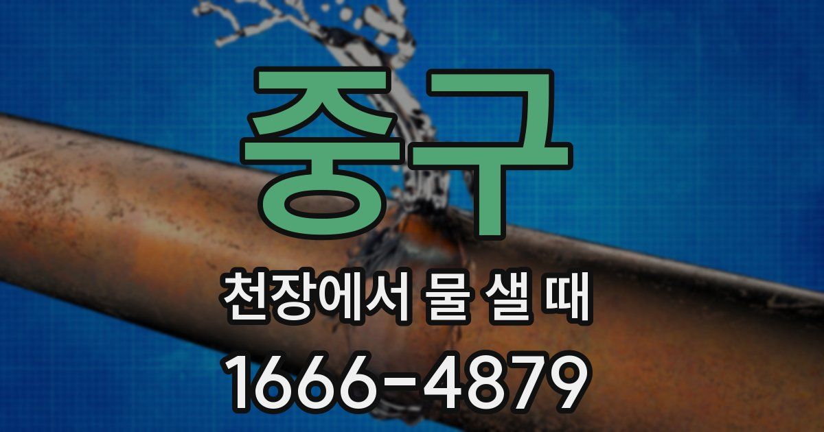 중구 천장에서 물 샐 때