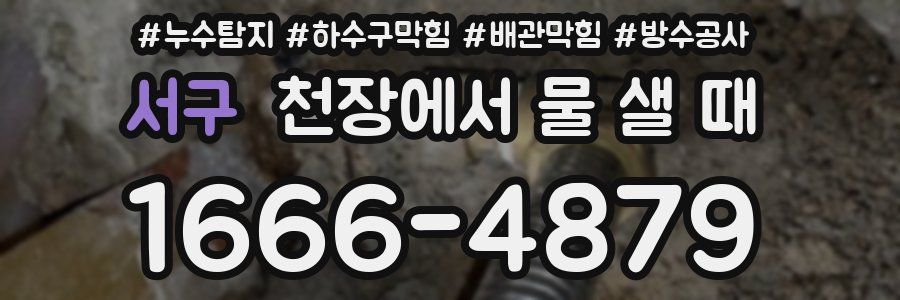 서구 천장에서 물 샐 때