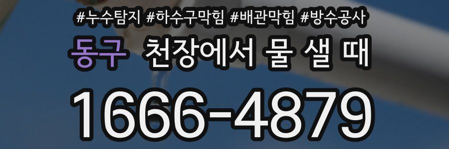 동구 천장에서 물 샐 때
