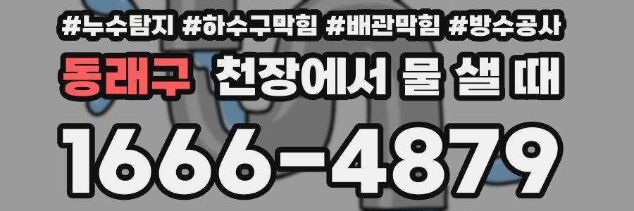 동래구 천장에서 물 샐 때