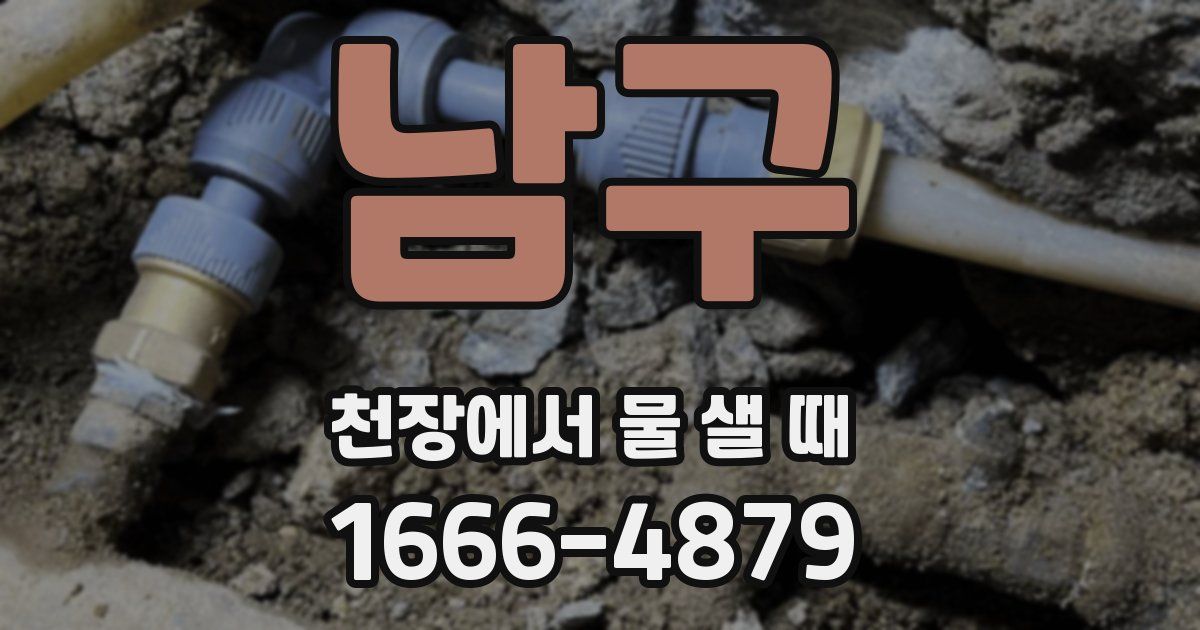 남구 천장에서 물 샐 때