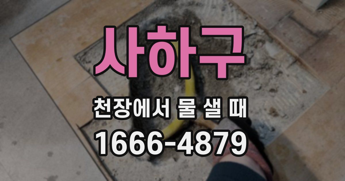 사하구 천장에서 물 샐 때