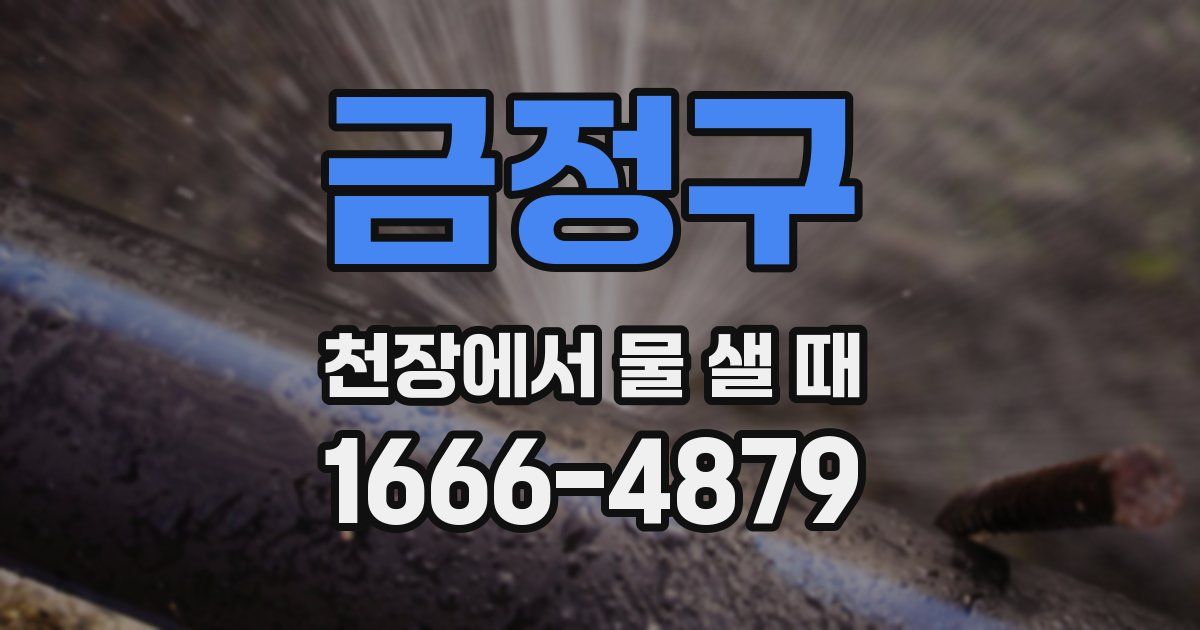 금정구 천장에서 물 샐 때