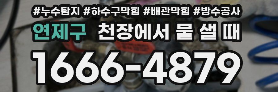 연제구 천장에서 물 샐 때