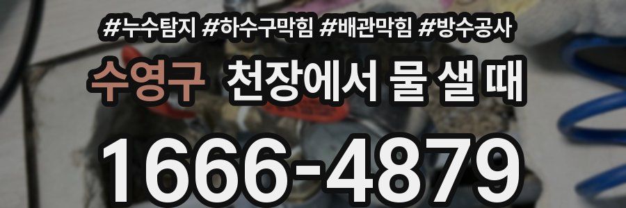 수영구 천장에서 물 샐 때