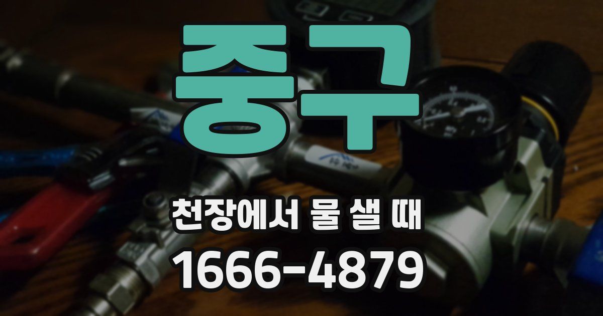 중구 천장에서 물 샐 때