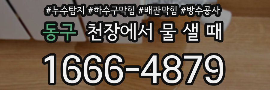 동구 천장에서 물 샐 때