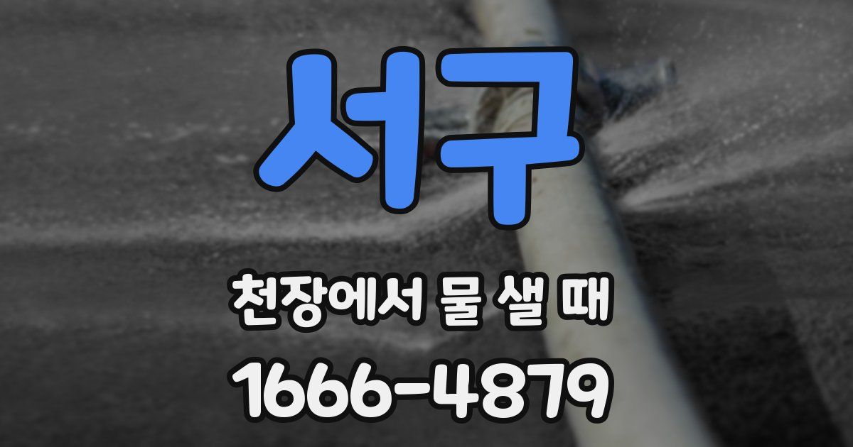서구 천장에서 물 샐 때