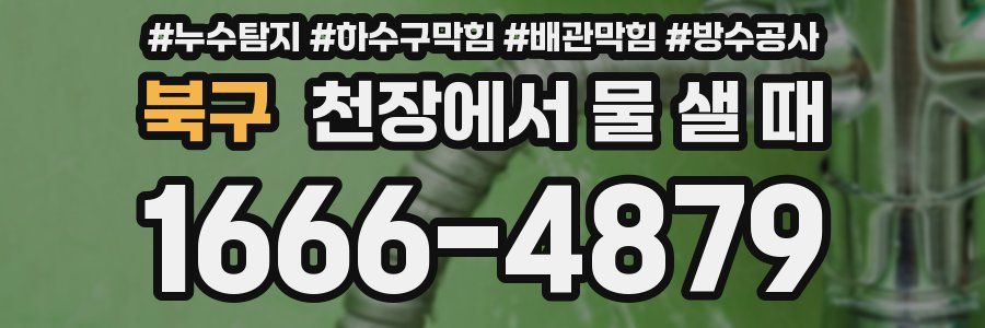 북구 천장에서 물 샐 때