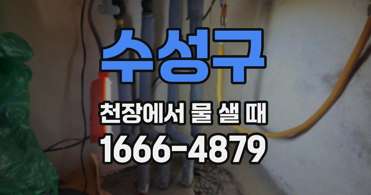 수성구 천장에서 물 샐 때