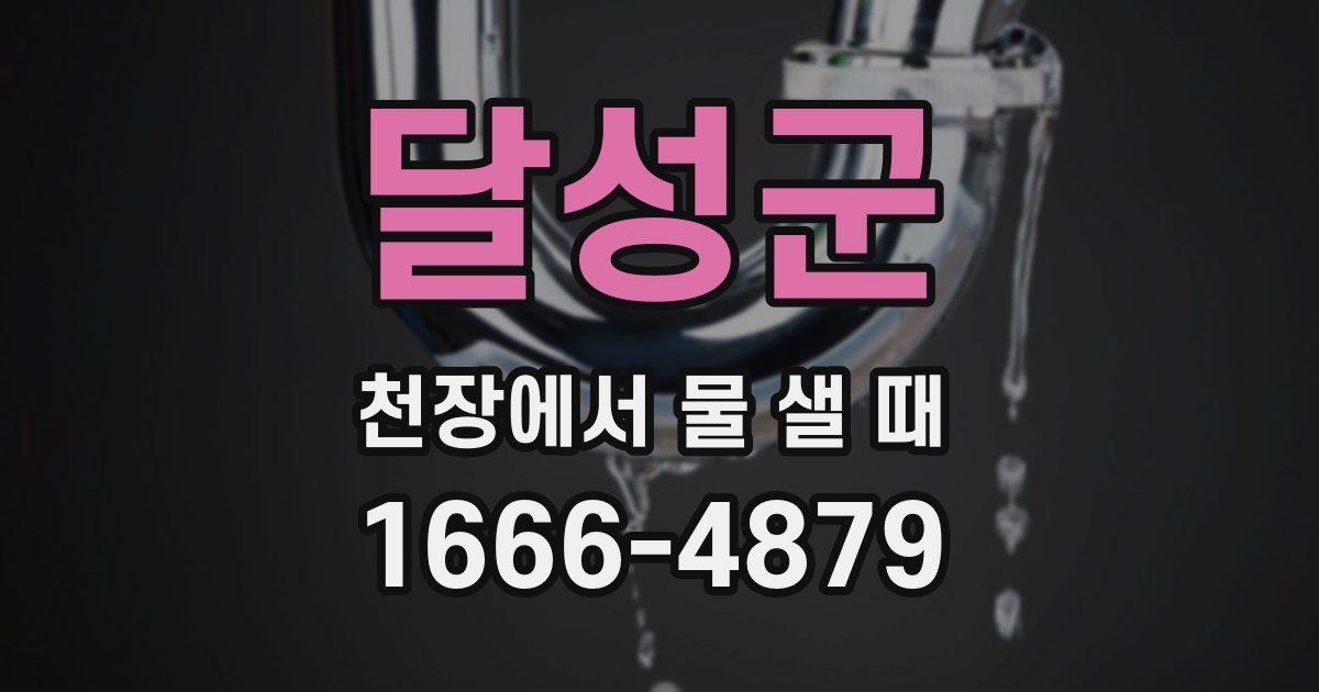 달성군 천장에서 물 샐 때