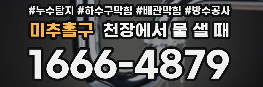 미추홀구 천장에서 물 샐 때