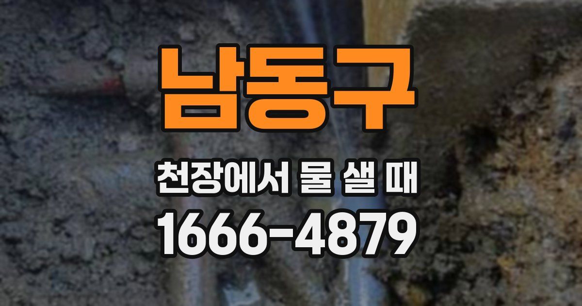남동구 천장에서 물 샐 때