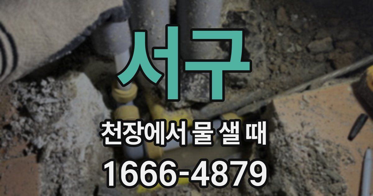 서구 천장에서 물 샐 때