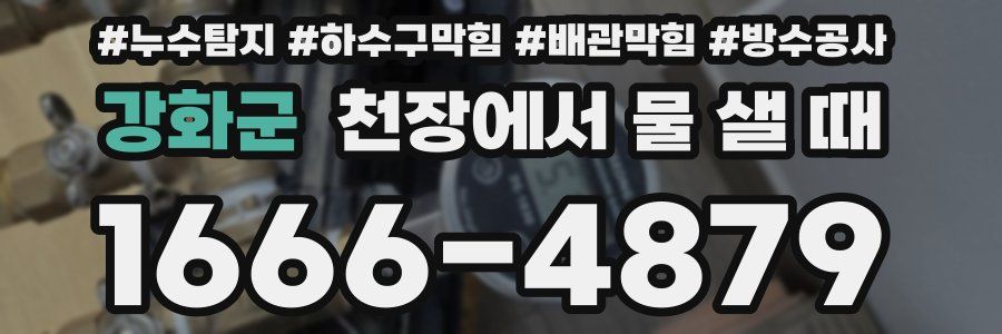 강화군 천장에서 물 샐 때