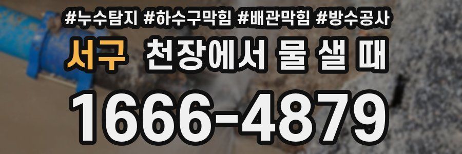 서구 천장에서 물 샐 때